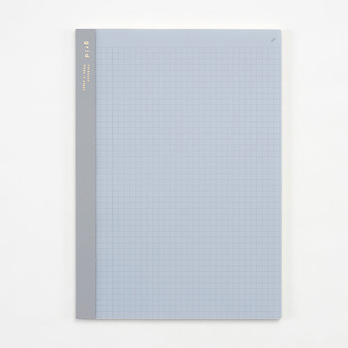 【B6/A5/B5 ブルー】 isshoni.ノート 方眼 ページナンバー入り