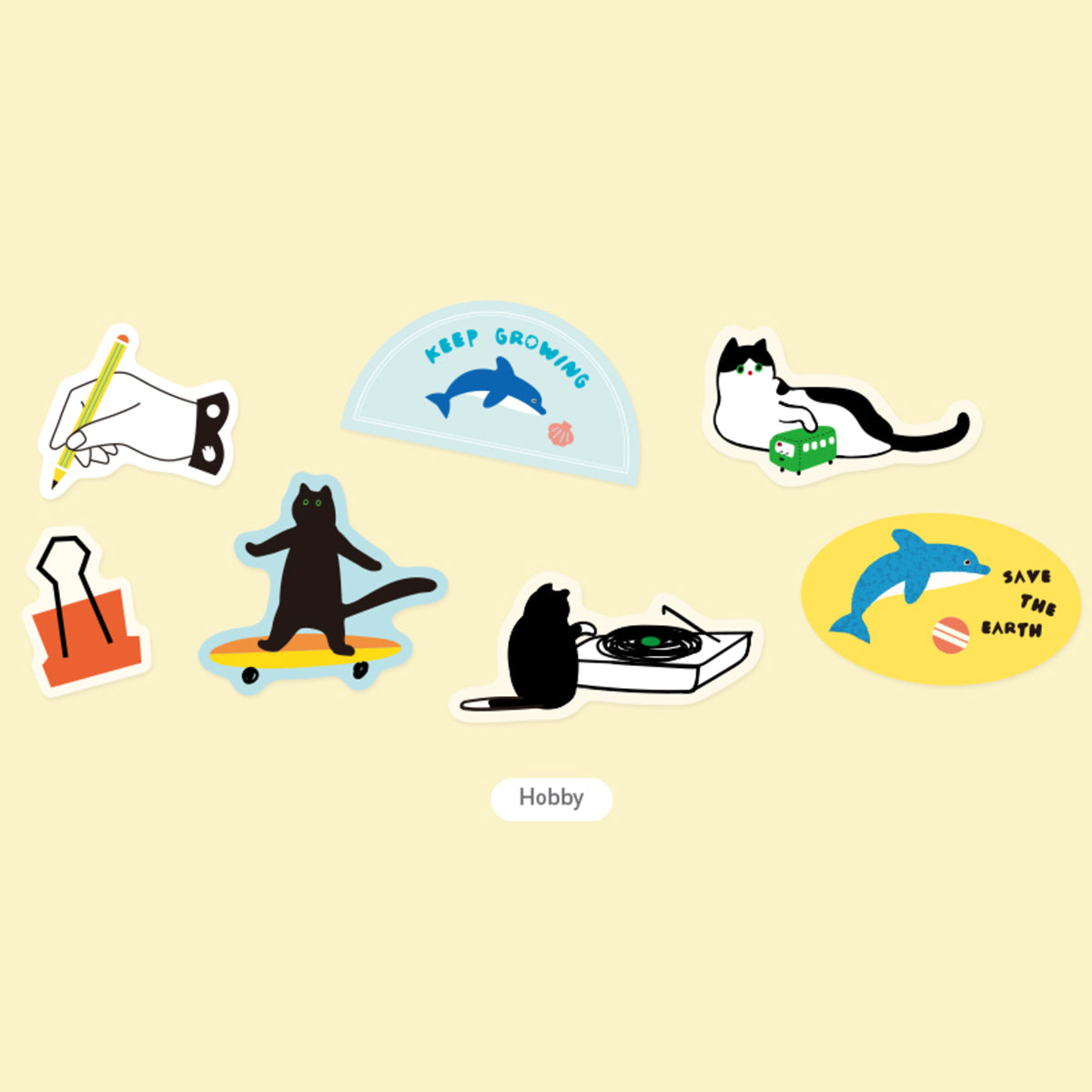 ねこちゃん ステッカー (Peace piece sticker)