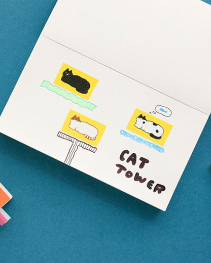ねこちゃん マスキングテープ (One-third cat masking tape)