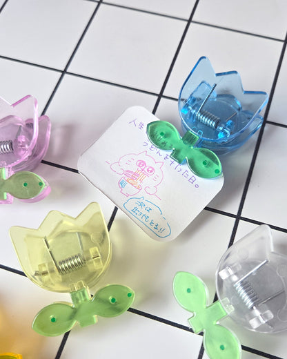 チューリップ マグネット付きクリップ