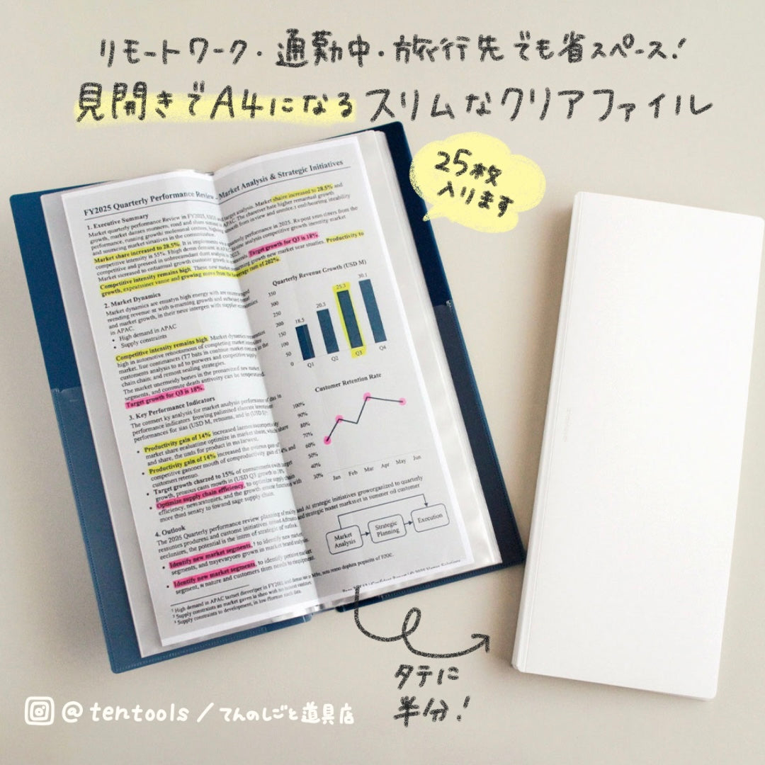 キングジム クリア－ファイル ホッソ 25ポケット