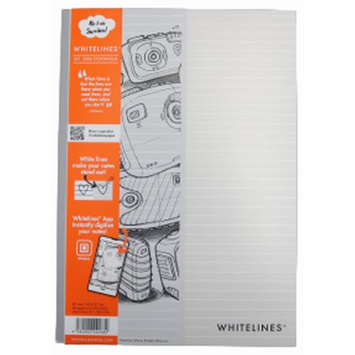 [Horizontal ruled] Gray notebook A5 size B5 size White Lines (WHITE LINES)