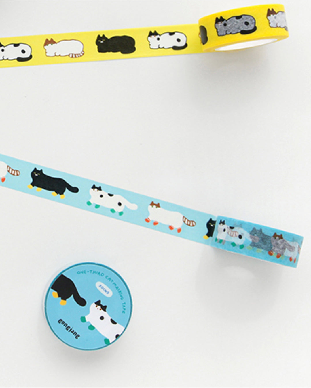 ねこちゃん マスキングテープ (One-third cat masking tape)