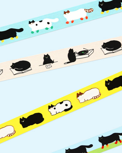 ねこちゃん マスキングテープ (One-third cat masking tape)