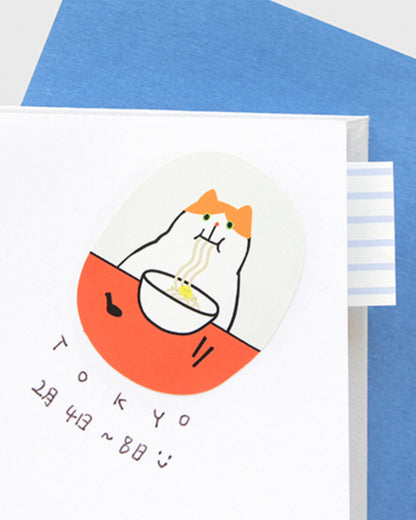 ねこちゃん ステッカー (Peace piece sticker)