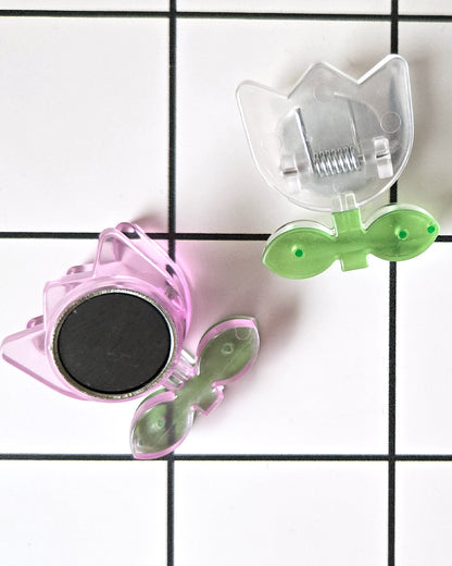 チューリップ マグネット付きクリップ