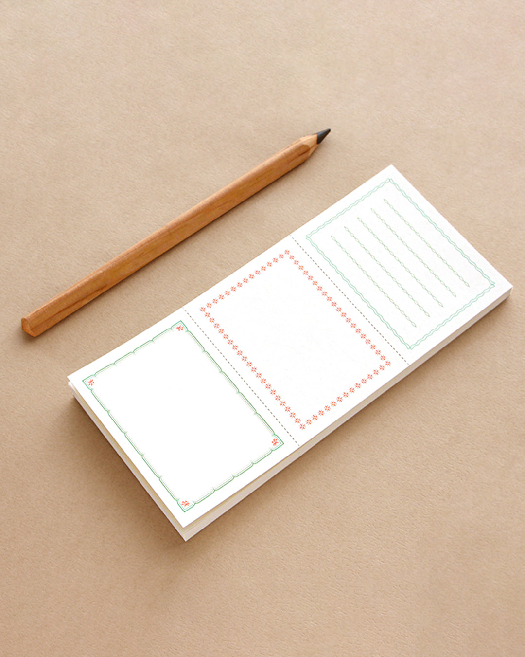 Memo pad backing detail