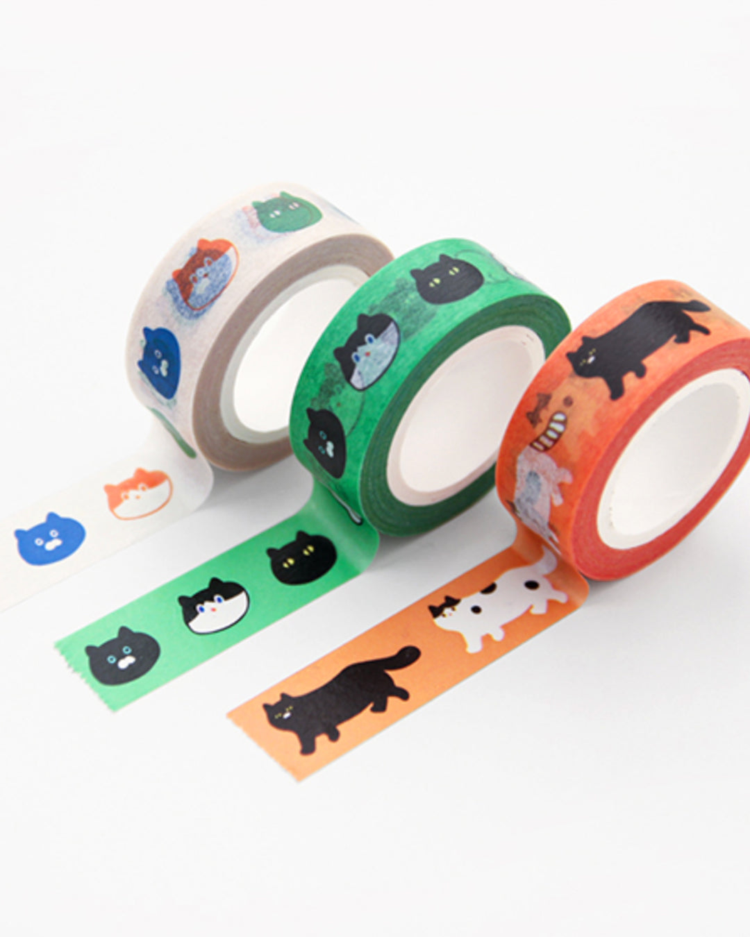 ねこちゃん マスキングテープ (One-third cat masking tape) – てんの