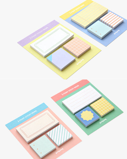 ふせんパレット 3 point sticky memo ver.2