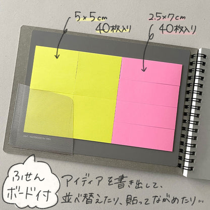 A5 idea notebook/sticky note set included