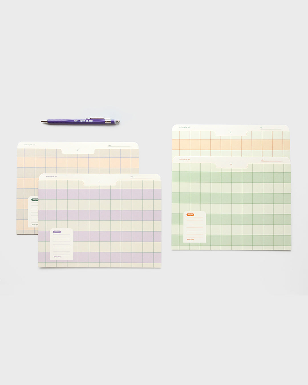 A5 紙製ファイル グリッド(A5 Archiving file grid)