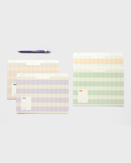A5 紙製ファイル グリッド(A5 Archiving file grid)