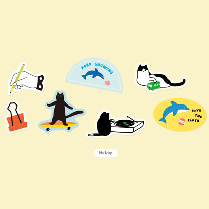 ねこちゃん ステッカー (Peace piece sticker)