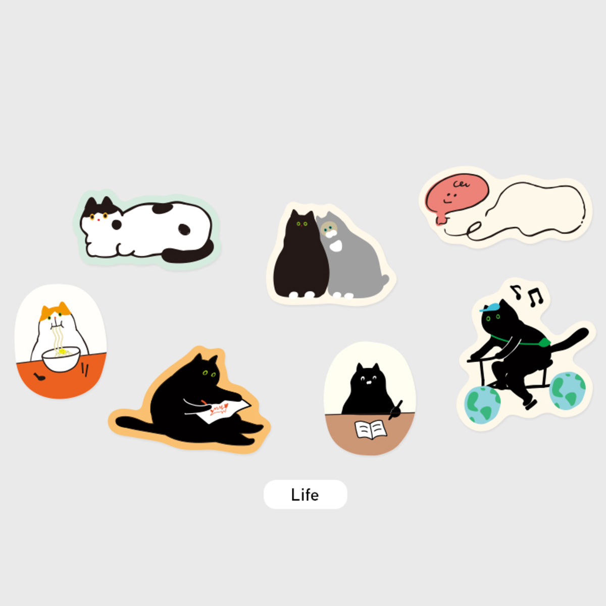 ねこちゃん ステッカー (Peace piece sticker)