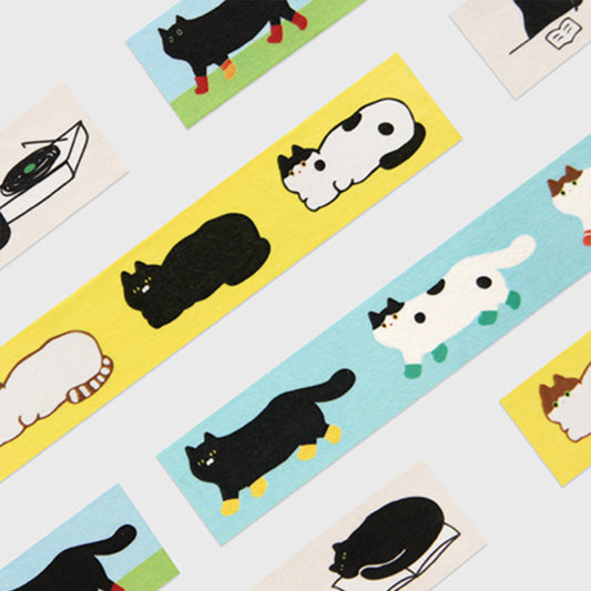 ねこちゃん マスキングテープ (One-third cat masking tape)
