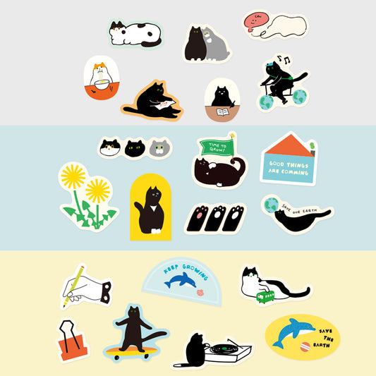 ねこちゃん ステッカー (Peace piece sticker)