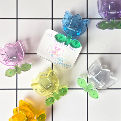 チューリップ マグネット付きクリップ