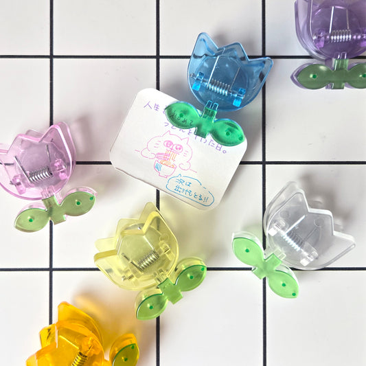 チューリップ マグネット付きクリップ