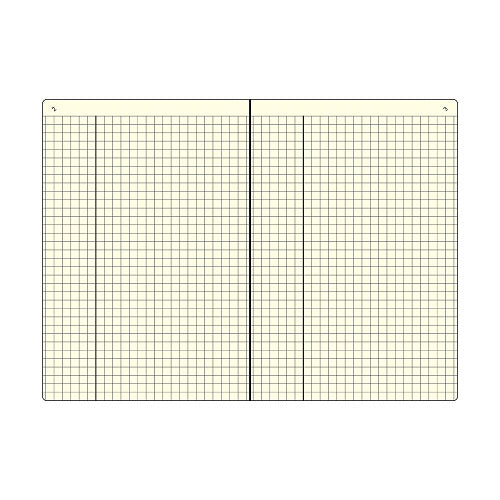 [B6/A5/B5 Black] isshoni. Notebook with grid page number