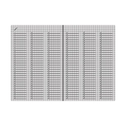 [B6/A5/B5 Black] isshoni. Notebook with grid page number