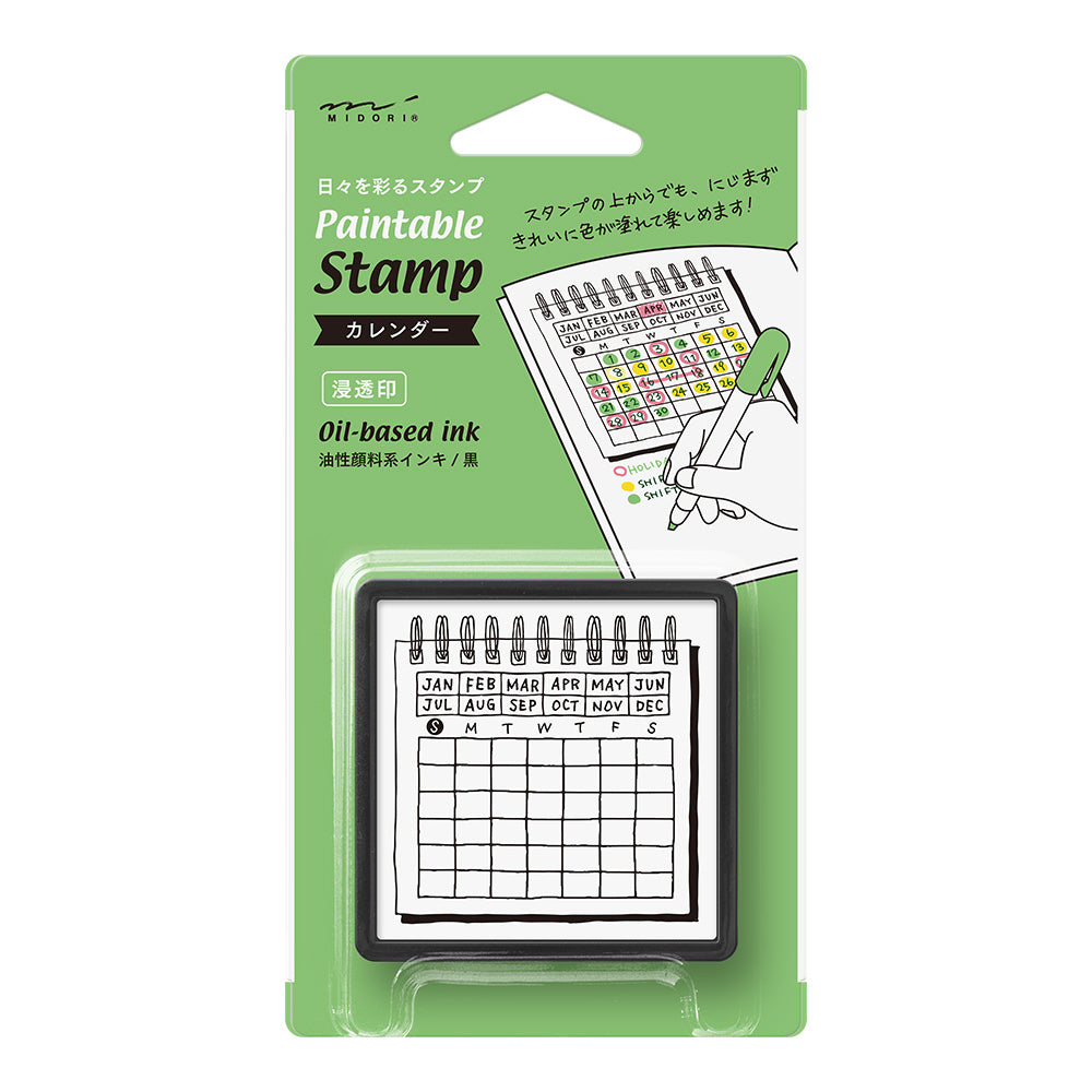 Calendar stamp penetrating type