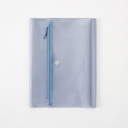 isshoni. Notebook cover with pen case PVC Compatible with A5/B6 Clear 