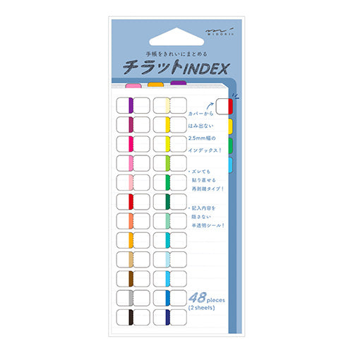 Index label S Chirat 24 colors vivid