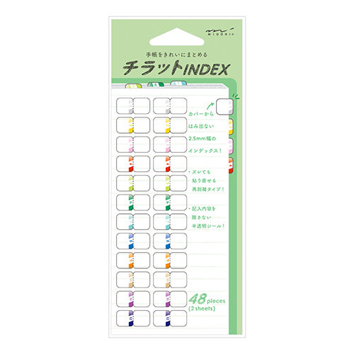 Index label S chillat number color